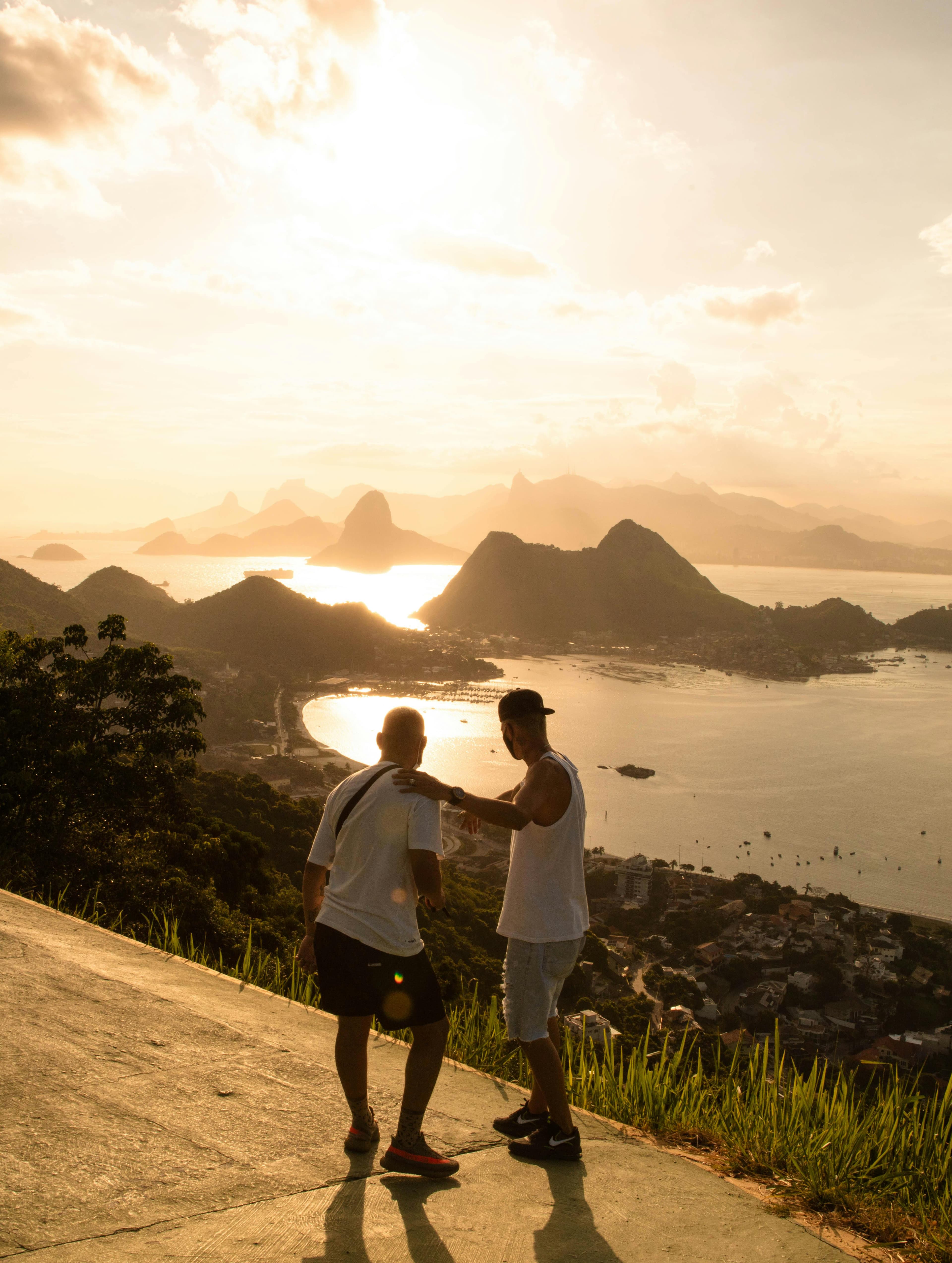 Group enjoying a stunning view