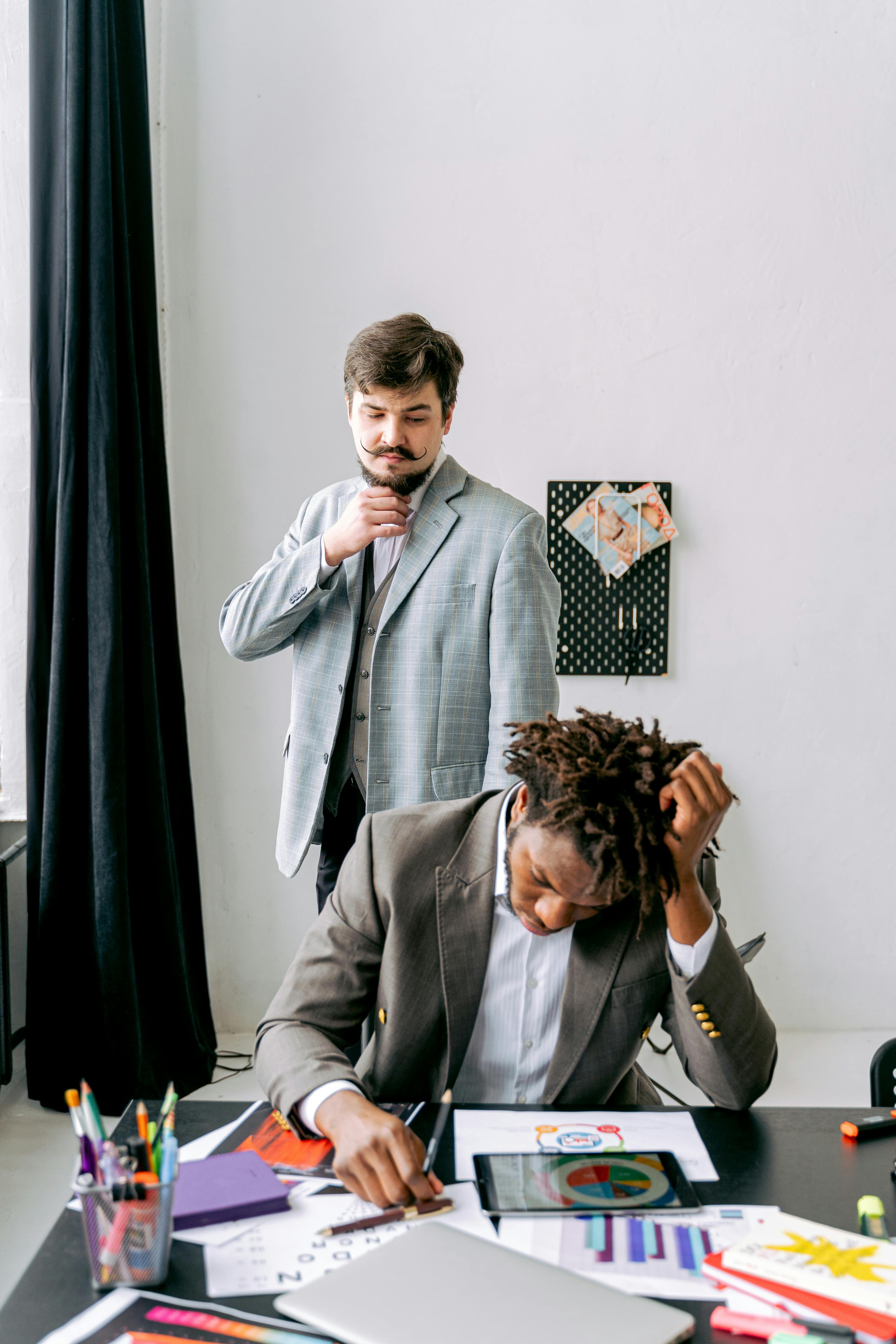 Person stressed at a desk